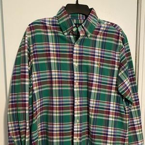 Ralph Lauren plaid oxford long sleeve shirt